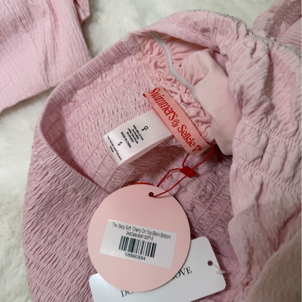 NWT Selkie Cherry on Top Bikini Set - Sz Small - Pink - Picture 5 of 8